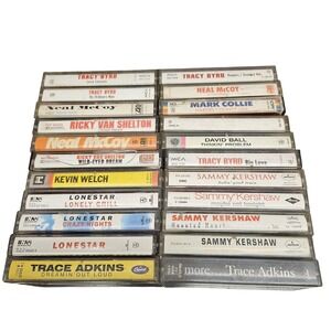 VTG Country Music Cassette Lot Tracy Byrd McCoy Lonestar Kershaw Adkins Tested